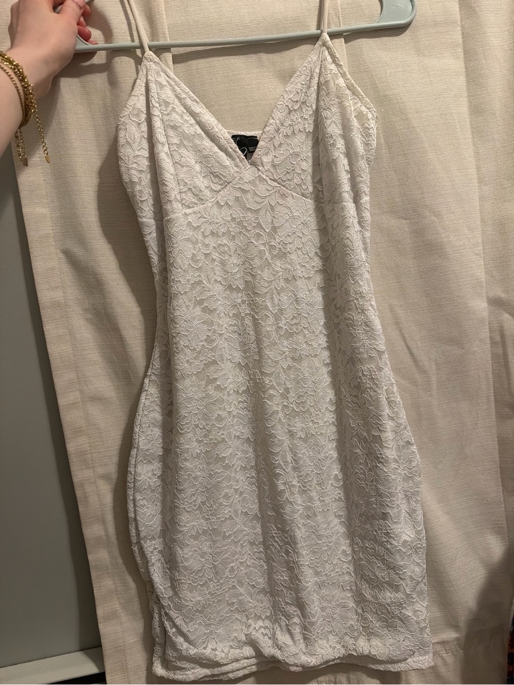 Windsor White Lace Spaghetti Strap Dress
